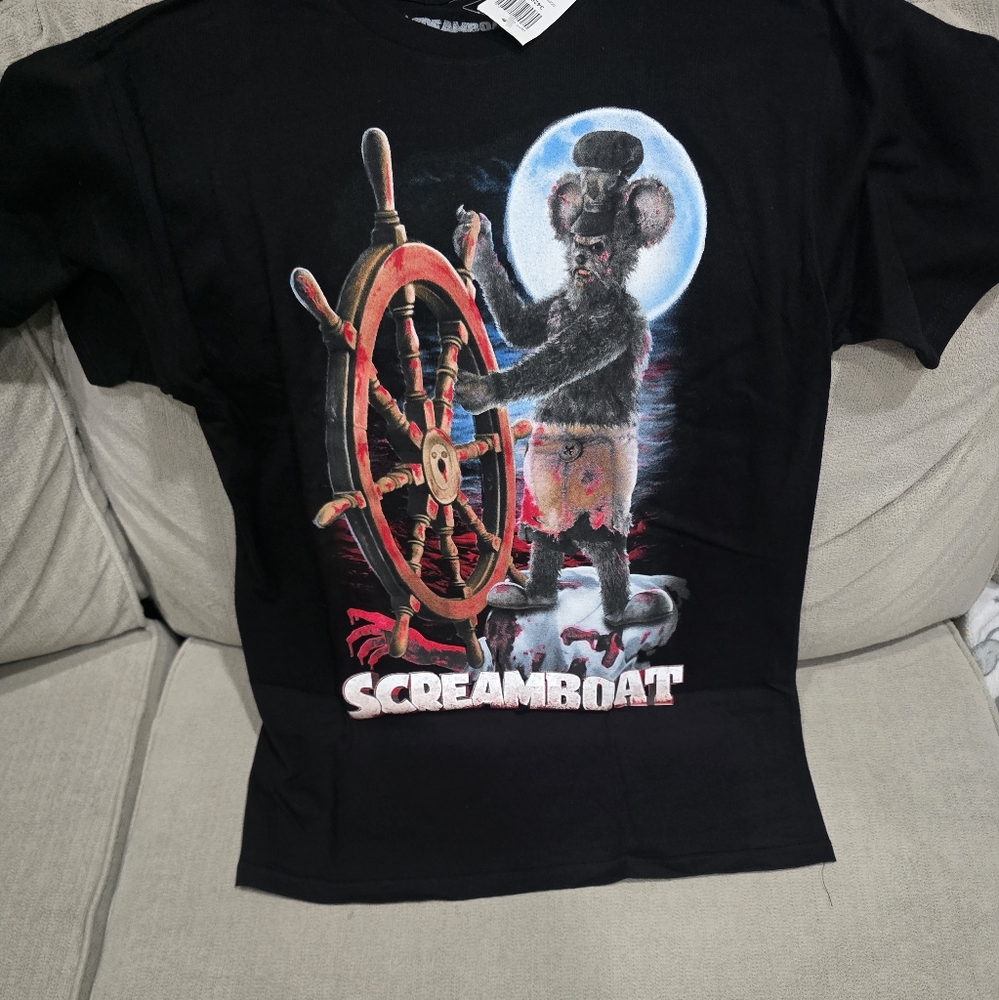 Black and Red Graphic Short Sleeve Tee